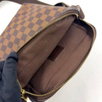 Louis Vuitton Trotteur Beaubourg Damier Ebene Leather Brown Shoulder Bag Gold — view 6