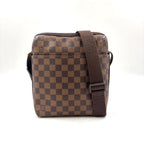 Louis Vuitton Trotteur Beaubourg Damier Ebene Leather Brown Shoulder Bag Gold