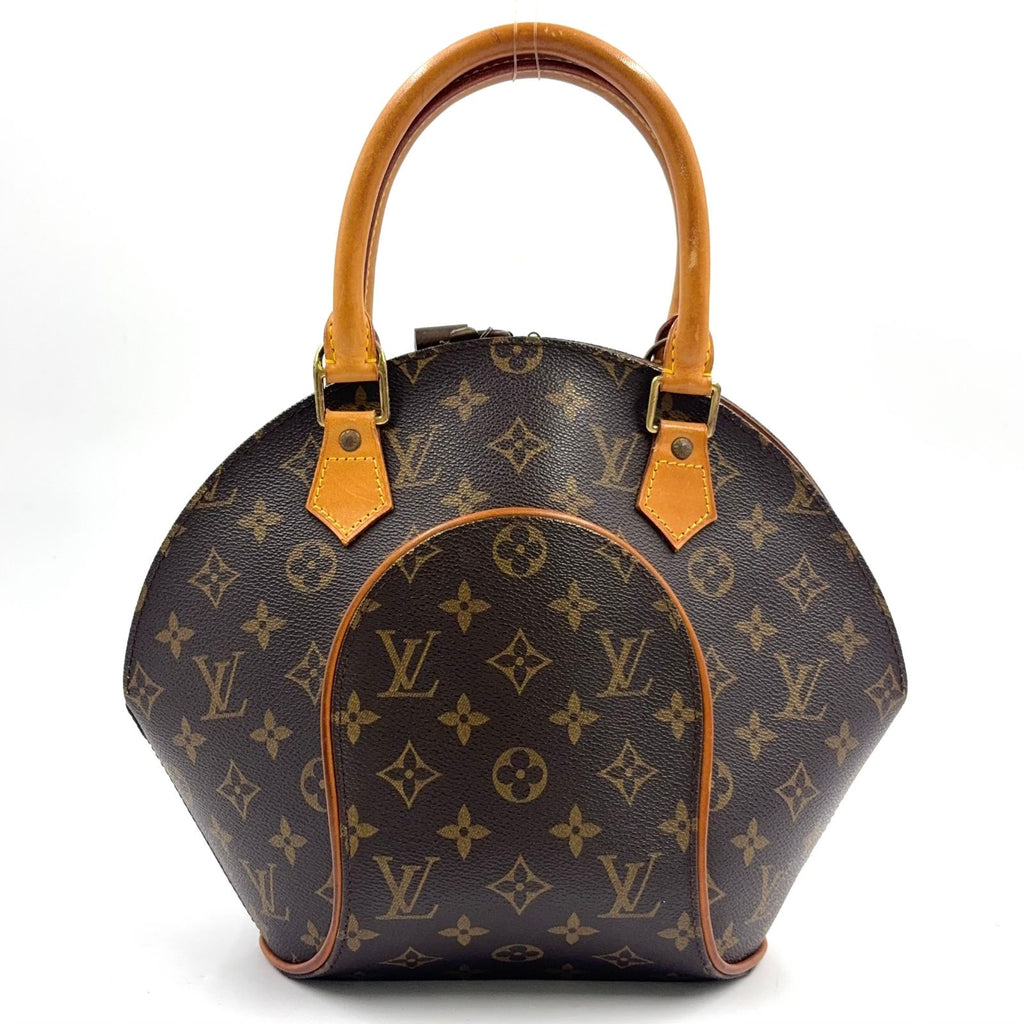 Louis Vuitton Ellipse PM Monogram Leather Brown Handbag Gold