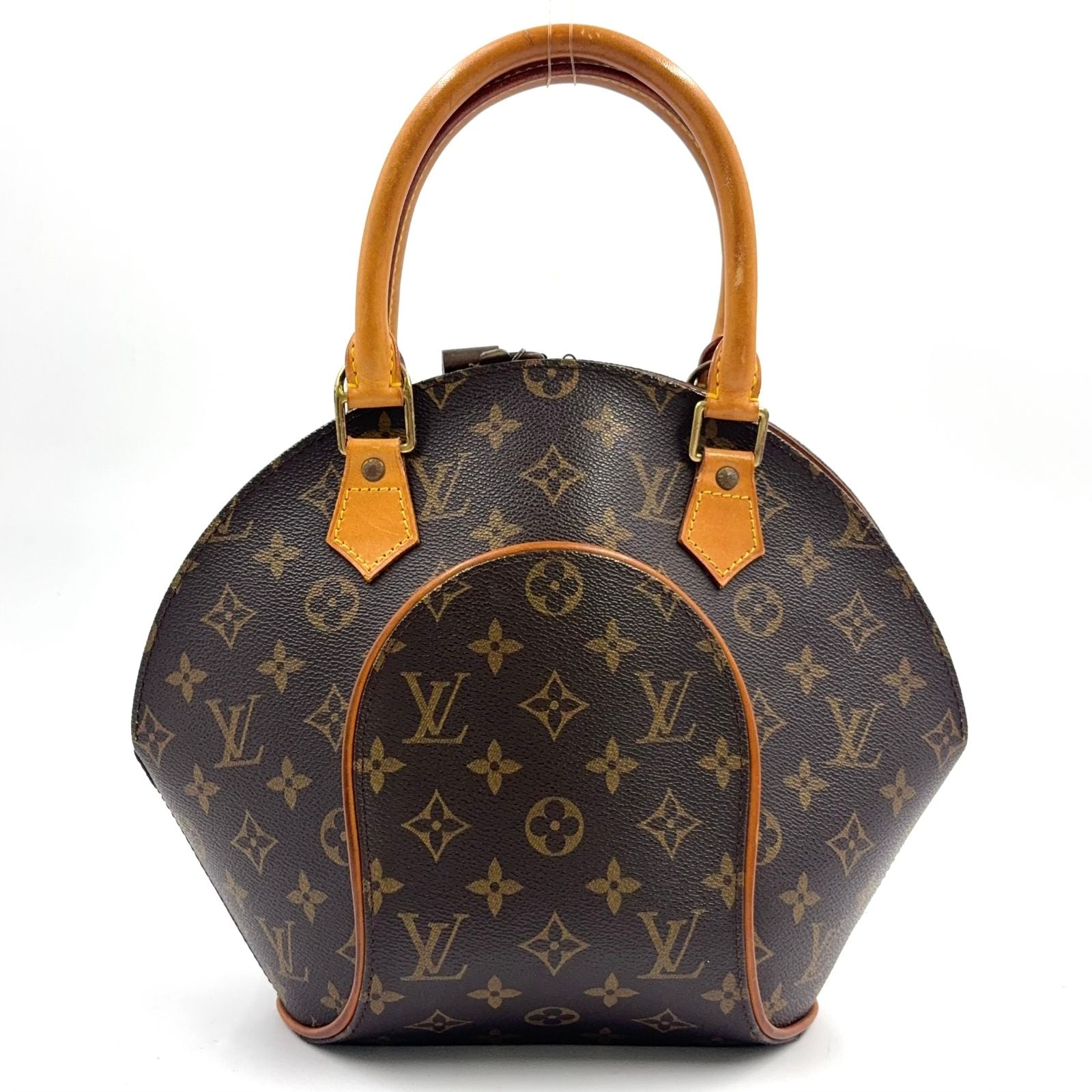 Louis Vuitton Ellipse PM Monogram Leather Brown Handbag Gold