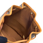 Louis Vuitton Montsouris MM Monogram Leather Brown Backpack Gold — view 7