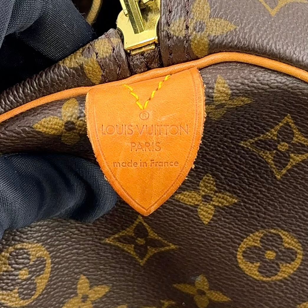 Louis Vuitton Keepall Bandouliere 60 Monogram Leather Brown Boston Bag Gold — view 4