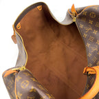 Louis Vuitton Keepall Bandouliere 60 Monogram Leather Brown Boston Bag Gold — view 7