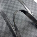 Louis Vuitton Tadao Damier Graphite Shoulder Bag Leather Black Tote Silver — view 6