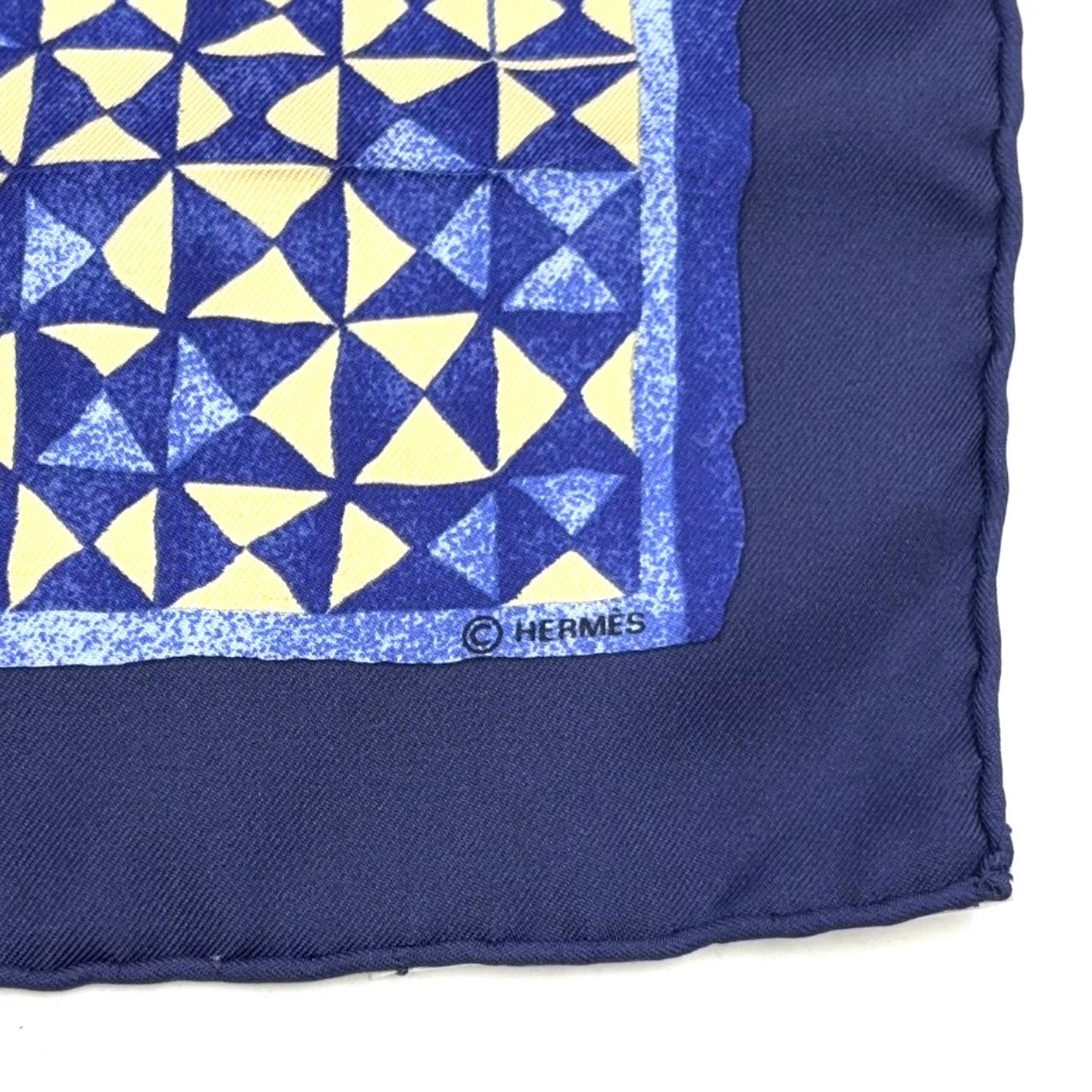 Hermes Carre 90 Persona Silk Navy Scarf — view 3