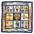 Hermes Carre 90 Persona Silk Navy Scarf