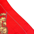 Hermes Carre 90 Clip Silk Red Scarf — view 7