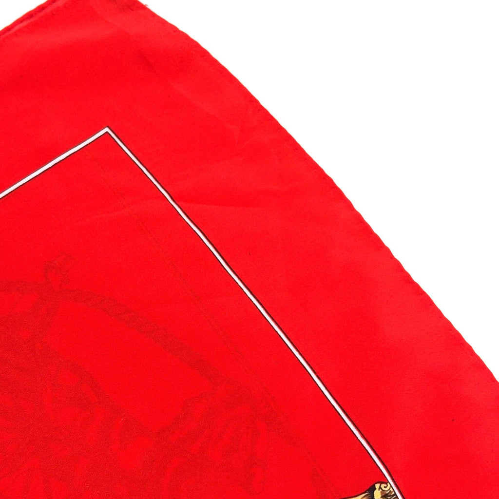 Hermes Carre 90 Clip Silk Red Scarf — view 5