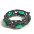 Gucci Bangle Interlocking Stone Bijou Silver Bracelet