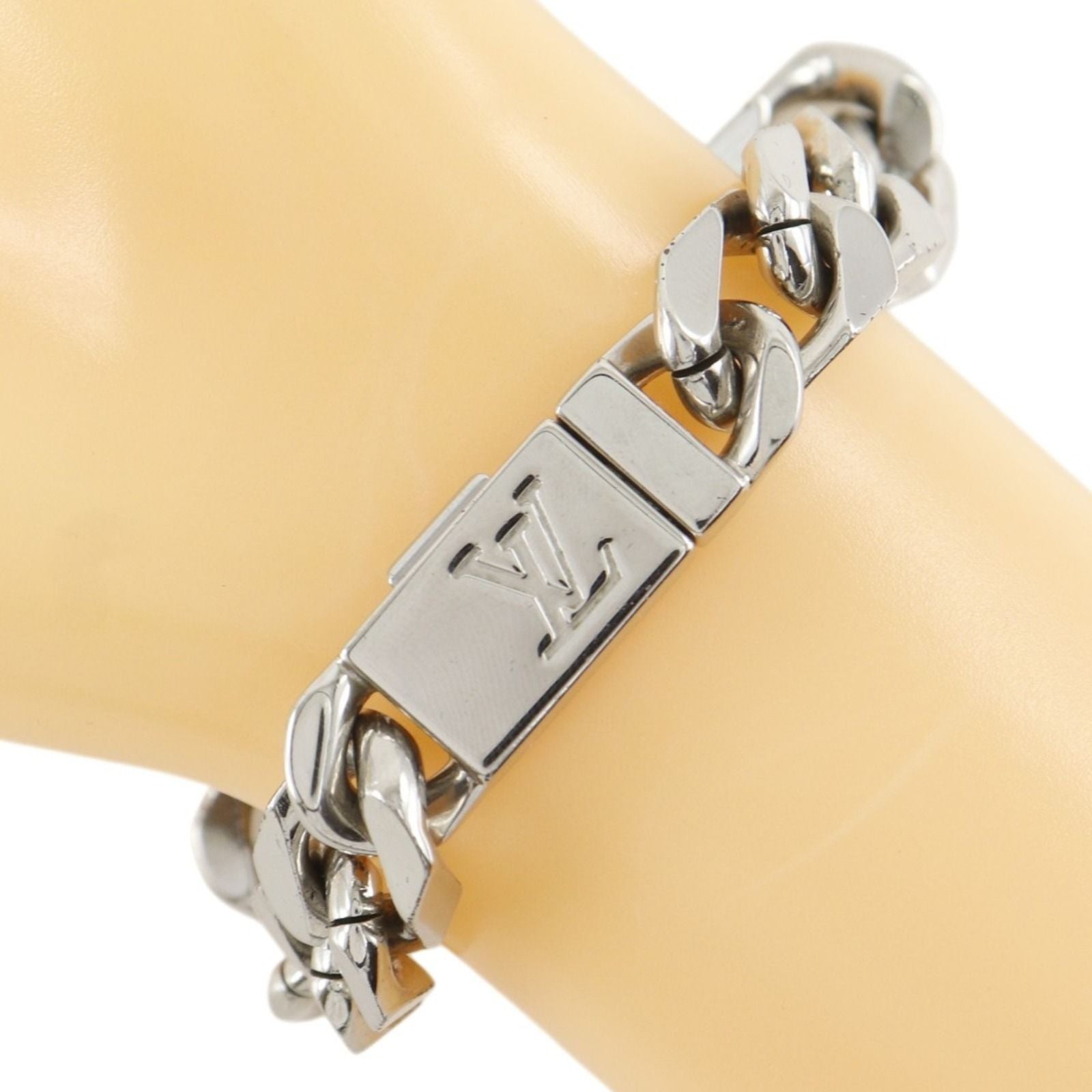 Louis Vuitton Chain Bracelet Monogram Metal Silver — view 3