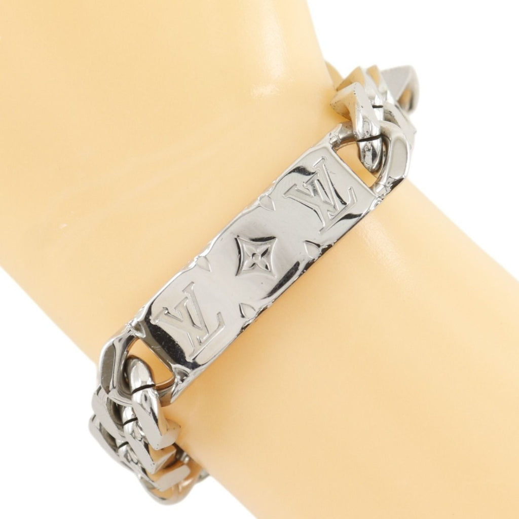 Louis Vuitton Chain Bracelet Monogram Metal Silver