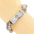 Louis Vuitton Chain Bracelet Monogram Metal Silver