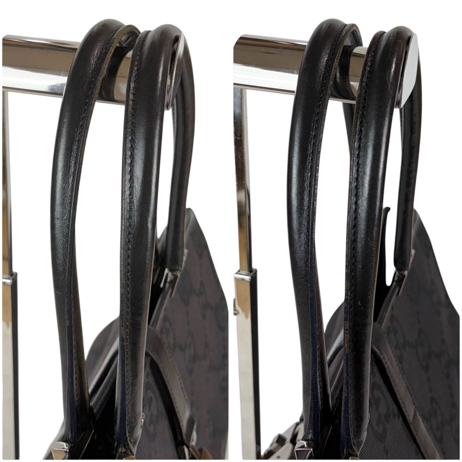 Gucci Jackie Tote GG Canvas Line Black — view 6