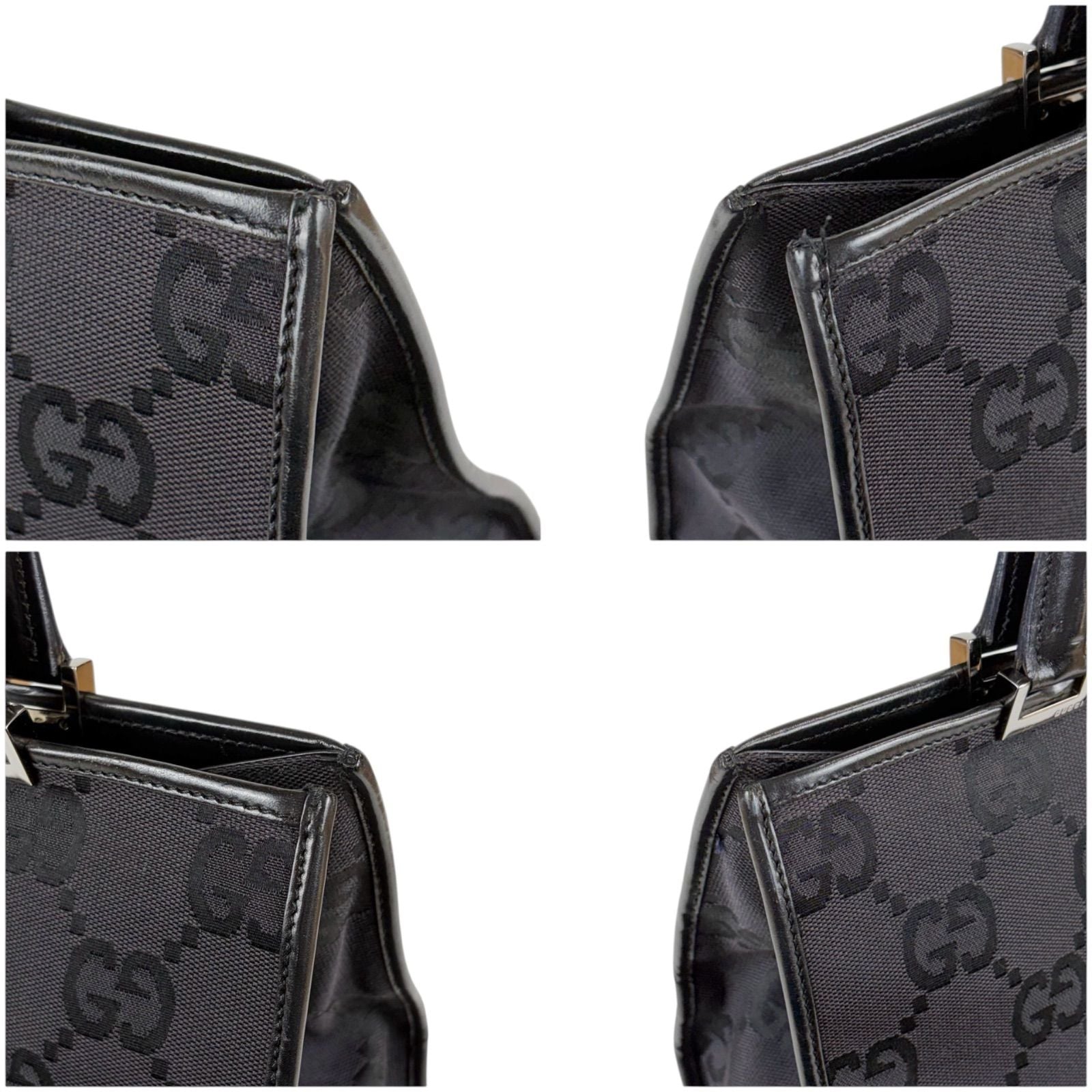 Gucci Jackie Tote GG Canvas Line Black — view 4