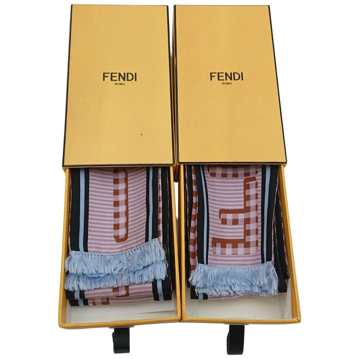 Fendi Wrappy Twilly 100% Silk Scarf — view 8