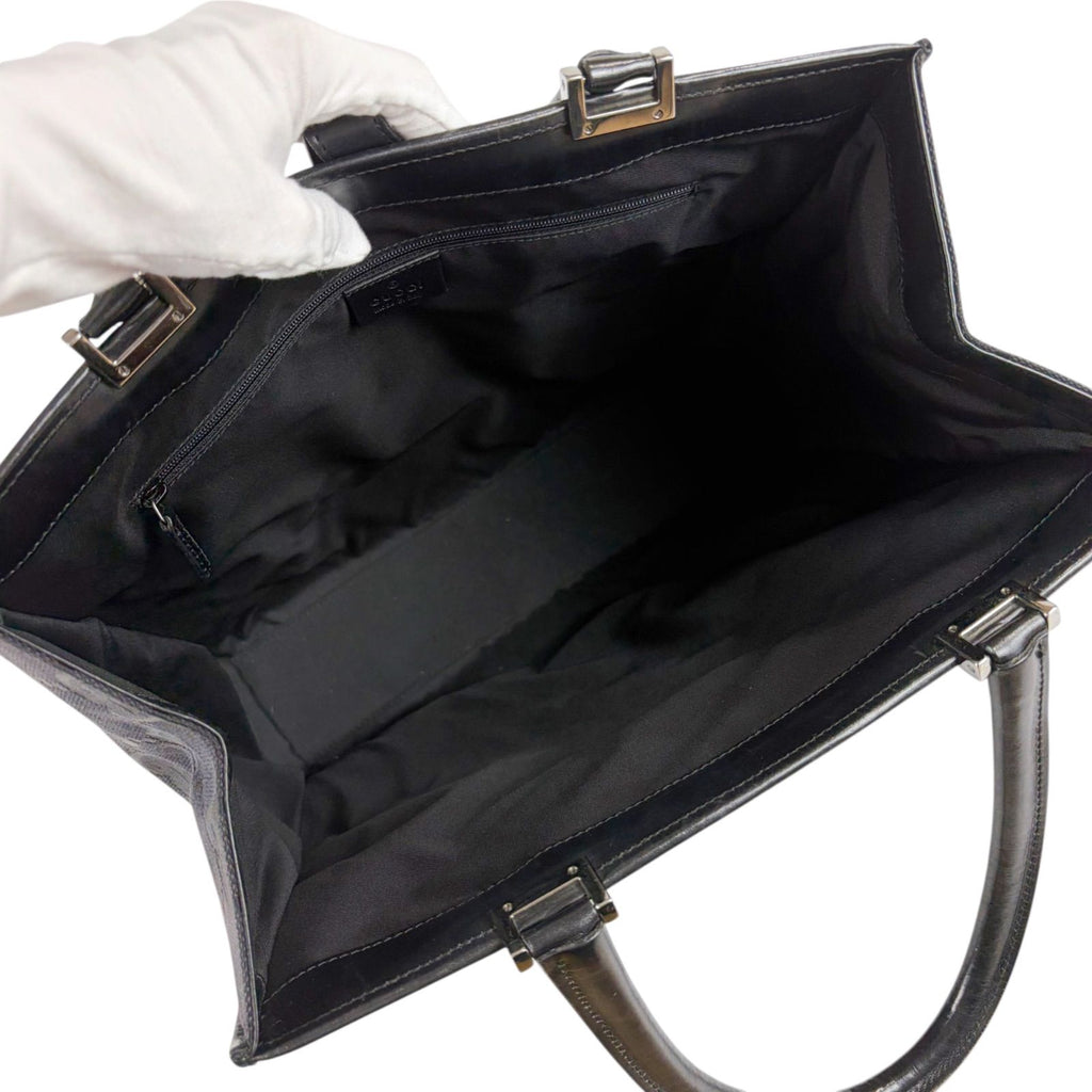 Gucci Jackie Tote GG Canvas Line Black — view 8