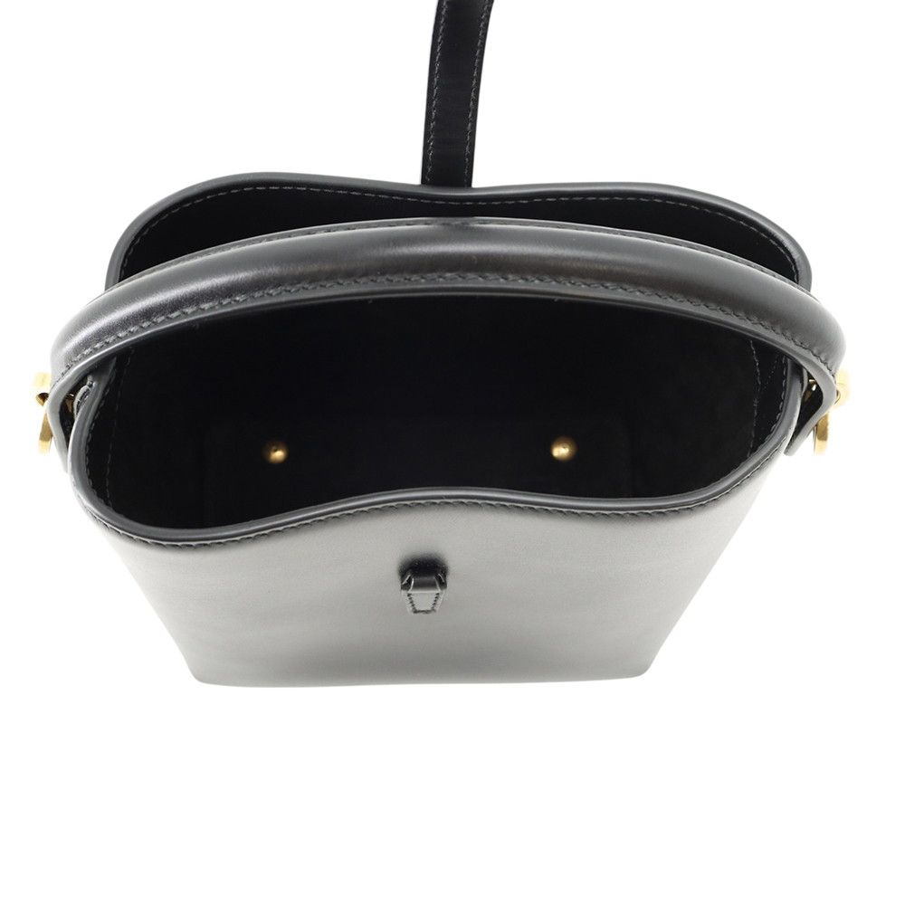 Saint Laurent Paris le 37 Mini Bucket Bag Calf Leather Black 2-Way — view 5