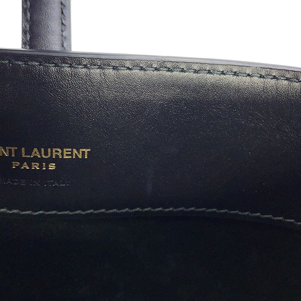 Saint Laurent Paris le 37 Mini Bucket Bag Calf Leather Black 2-Way — view 7