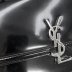 Saint Laurent Paris Shoulder Bag Solferino Patent Leather Black — view 7