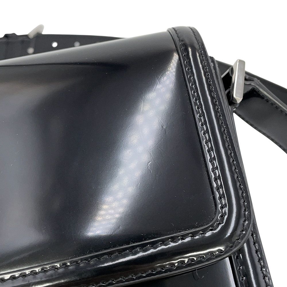 Saint Laurent Paris Shoulder Bag Solferino Patent Leather Black — view 8