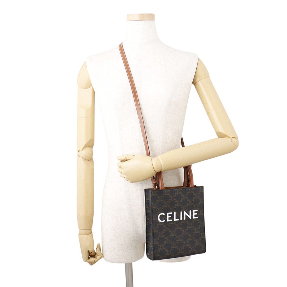 Celine Triomphe Mini Vertical Cabas Leather 2-Way Shoulder — view 5
