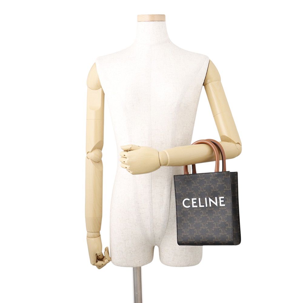 Celine Triomphe Mini Vertical Cabas Leather 2-Way Shoulder — view 4