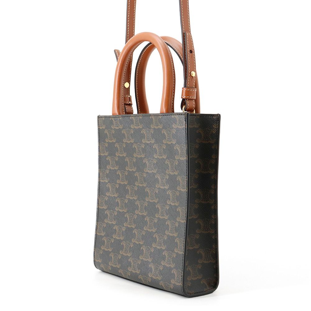 Celine Triomphe Mini Vertical Cabas Leather 2-Way Shoulder — view 2