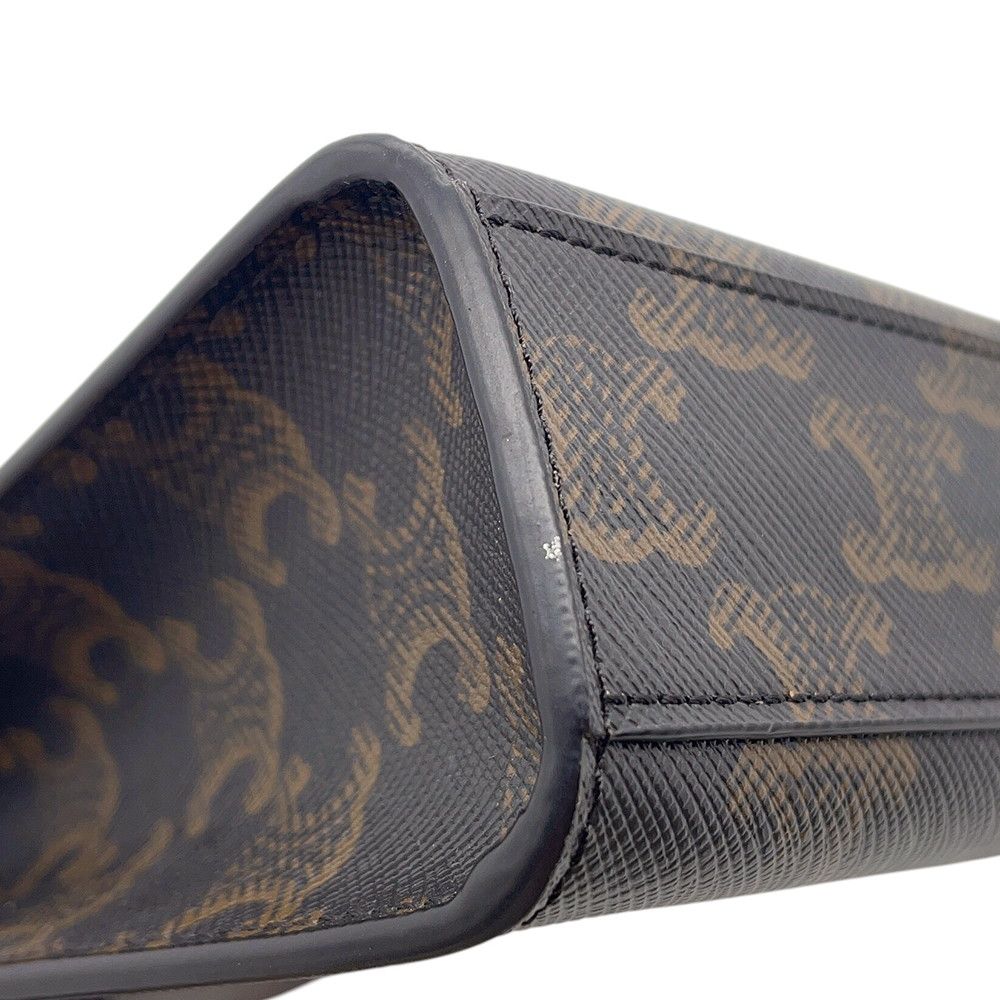 Celine Triomphe Mini Vertical Cabas Leather 2-Way Shoulder — view 8