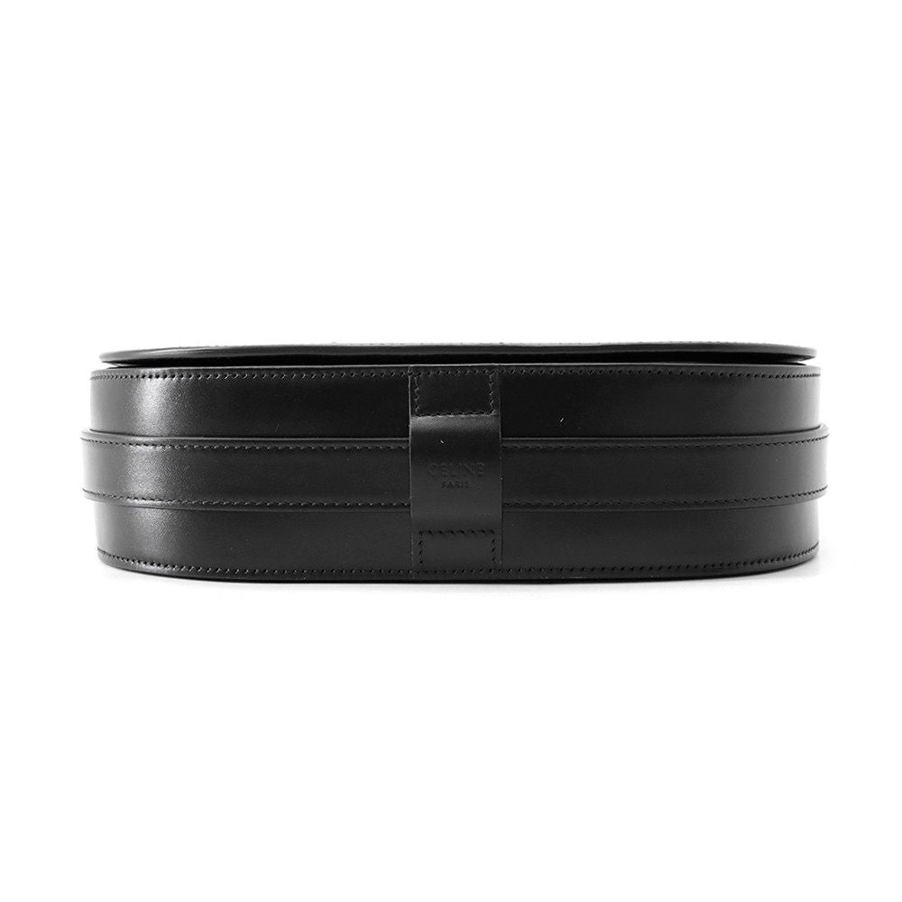 Celine Shoulder Bag Maillon Triomphe Calf Leather Black — view 3