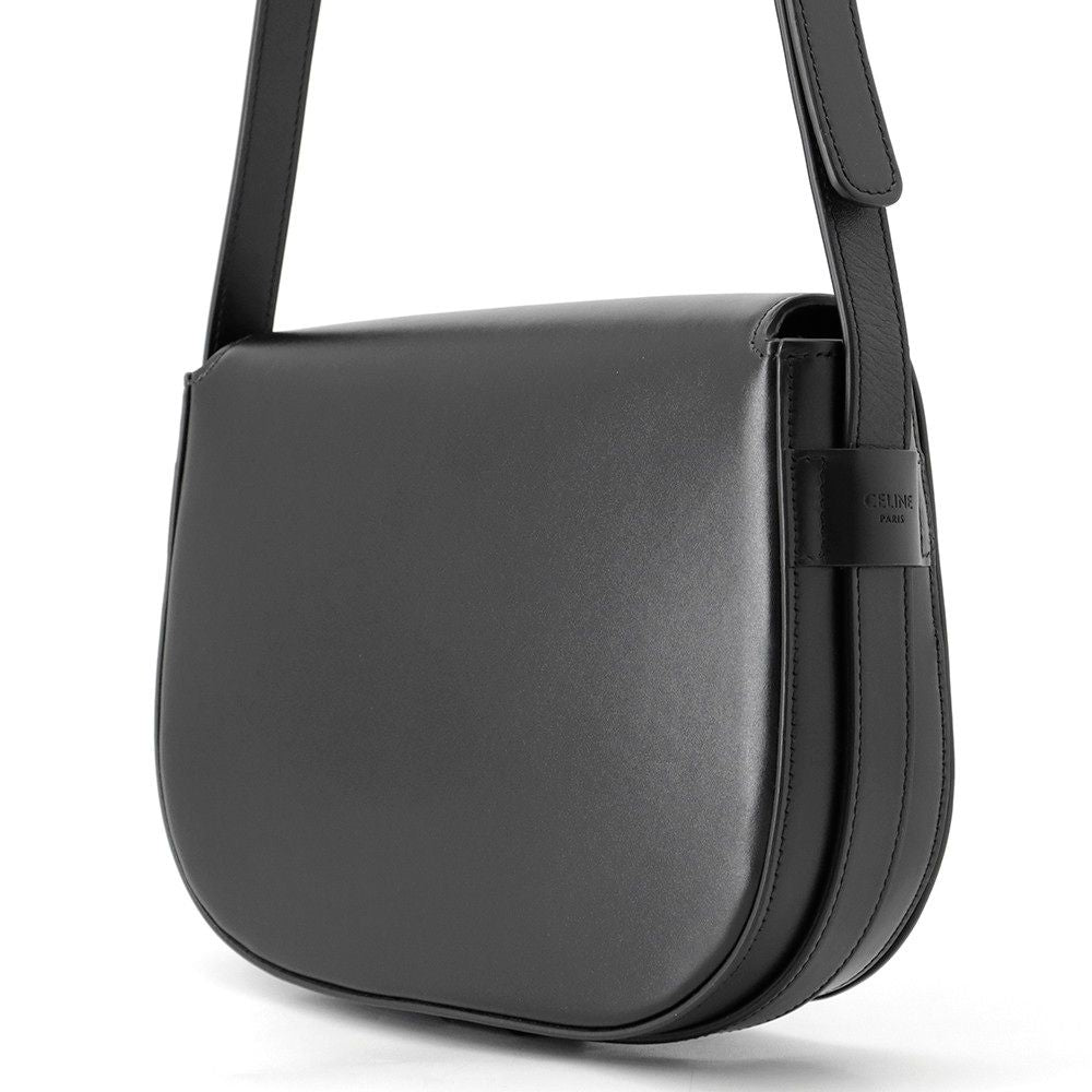 Celine Shoulder Bag Maillon Triomphe Calf Leather Black — view 2