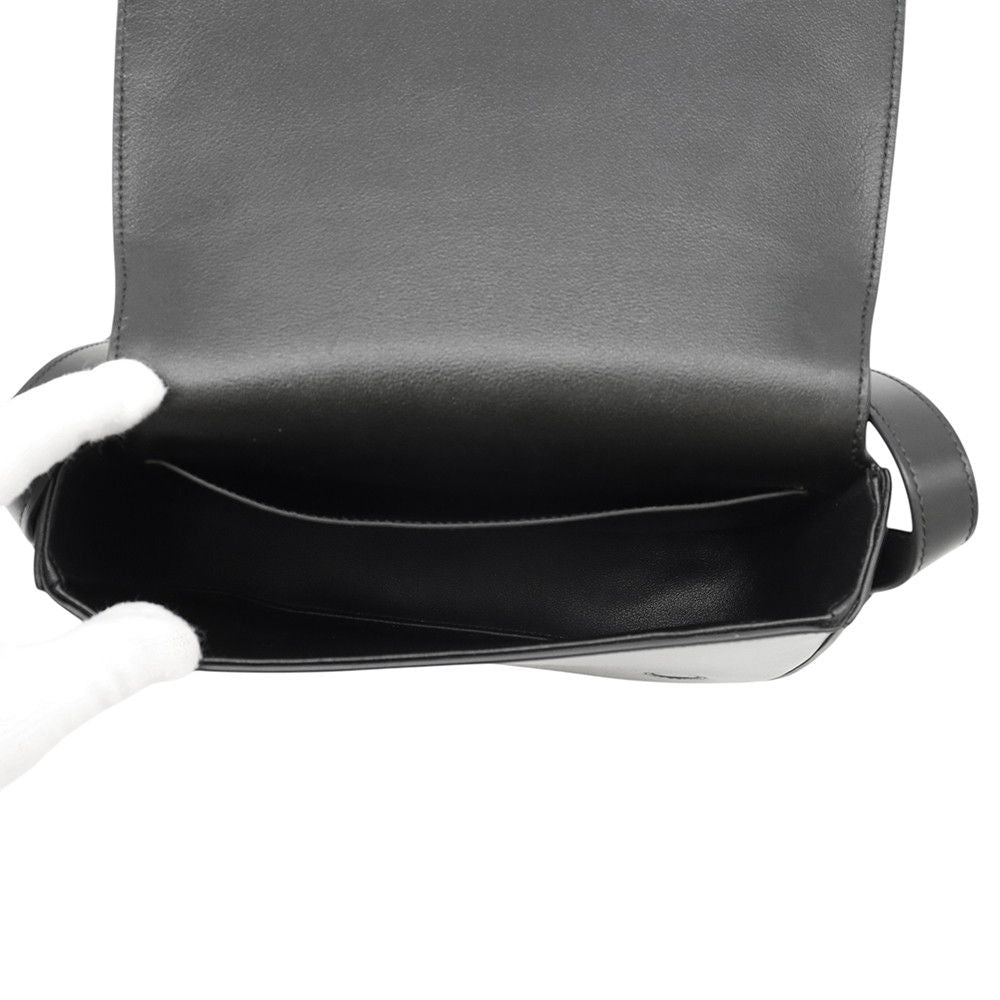 Celine Shoulder Bag Maillon Triomphe Calf Leather Black — view 5