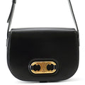 Celine Shoulder Bag Maillon Triomphe Calf Leather Black
