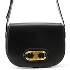 Celine Shoulder Bag Maillon Triomphe Calf Leather Black