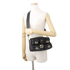 Fendi Multi Pocket Baguette Leather 2-Way Shoulder Bag Black — view 5