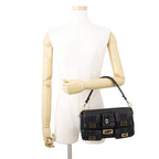 Fendi Multi Pocket Baguette Leather 2-Way Shoulder Bag Black — view 4