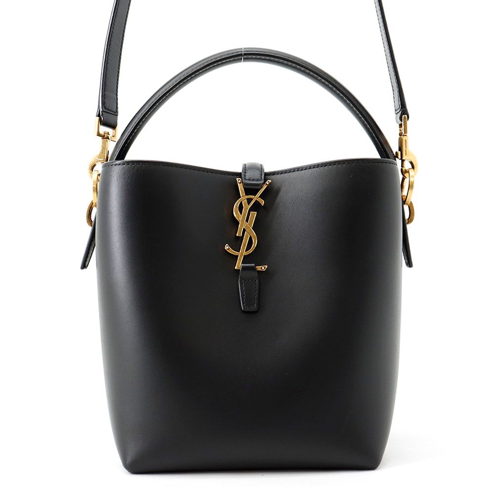 Saint Laurent Paris Handbag le 37 Small Calfskin 2-Way Shoulder Black