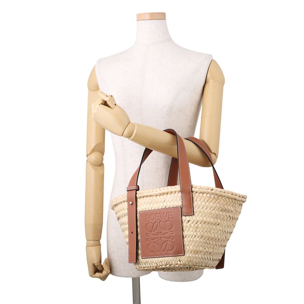 Loewe Handbag Basket Bag Small Raffia Leather — view 4