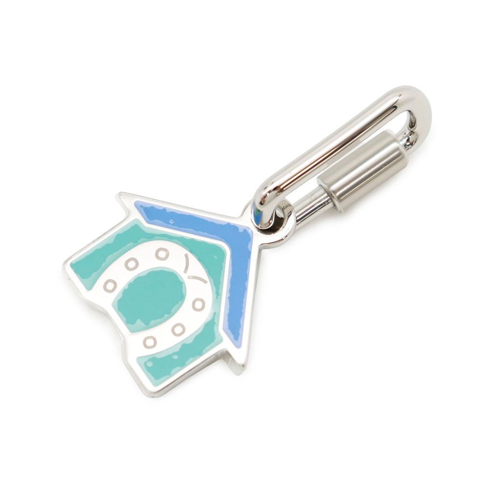 Hermes Dog Medal Dodo Blue Sature Vert Emrod Metal Collar Charm Keychain