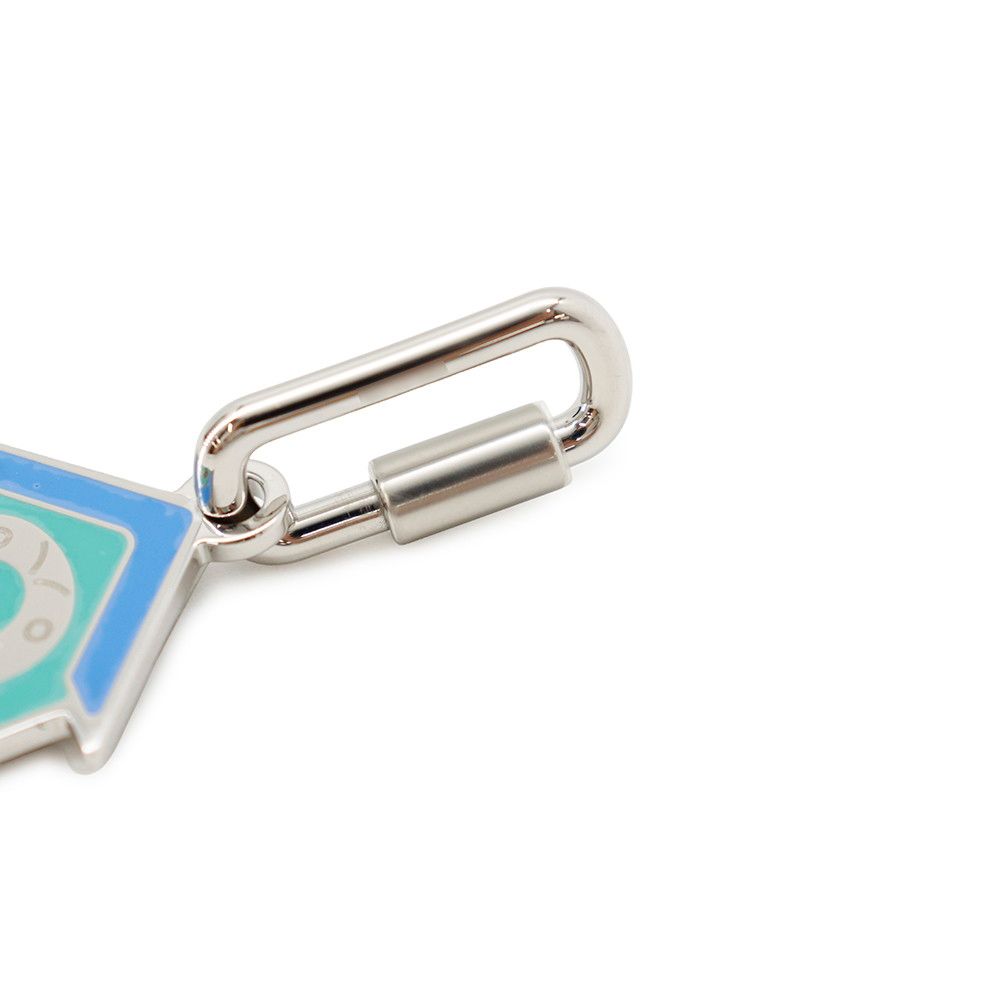 Hermes Dog Medal Dodo Blue Sature Vert Emrod Metal Collar Charm Keychain — view 4