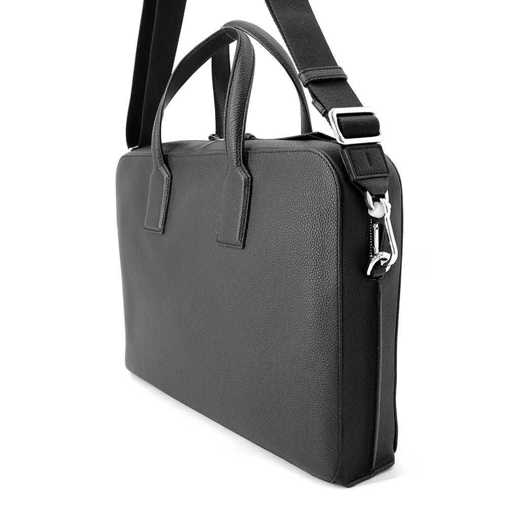 Loewe Business Goya Slim Briefcase Soft Grain Calf 2-Way Shoulder Bag Black — view 2