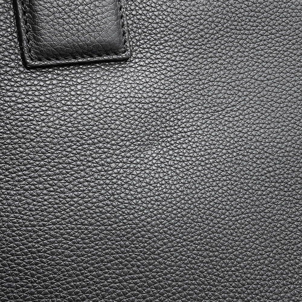 Loewe Business Goya Slim Briefcase Soft Grain Calf 2-Way Shoulder Bag Black — view 7