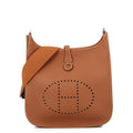 Hermes Shoulder Bag Evelyne 3 PM Gold Silver Taurillon Clemence
