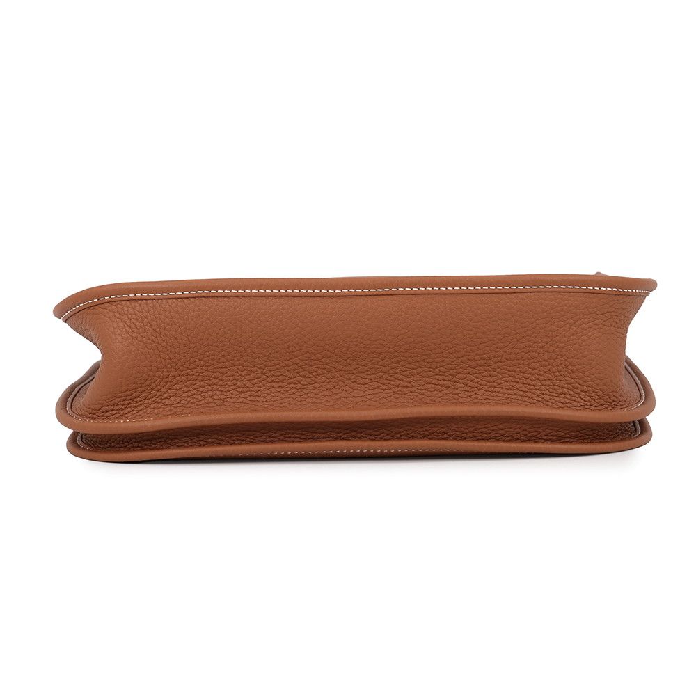 Hermes Shoulder Bag Evelyne 3 PM Gold Silver Taurillon Clemence — view 3