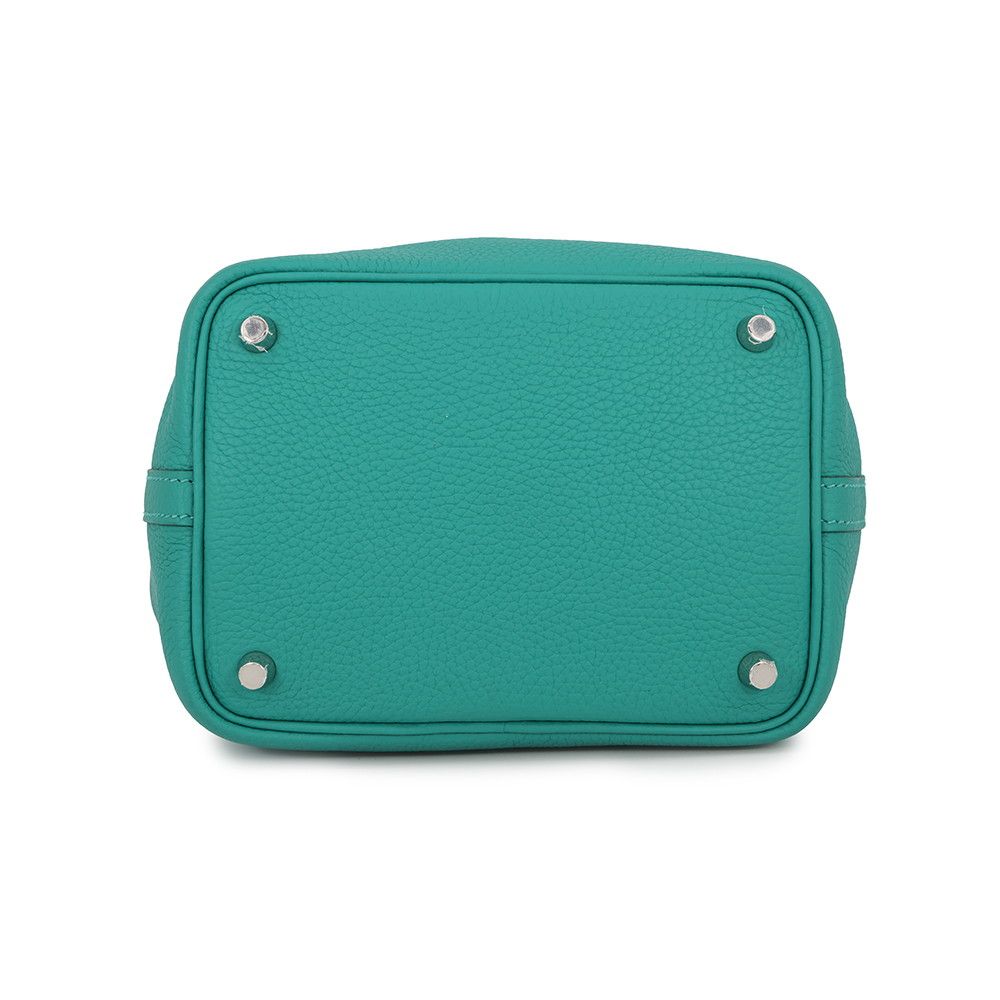 Hermes Handbag Picotin Lock PM Eclat Vert Veron Blue Nord Silver Taurillon — view 3