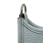 Hermes Shoulder Bag Evelyne TPM 111 Amazon Blue Pale Etain Silver Taurillon — view 7