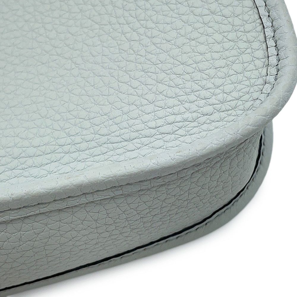 Hermes Shoulder Bag Evelyne TPM 111 Amazon Blue Pale Etain Silver Taurillon — view 8