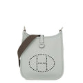 Hermes Shoulder Bag Evelyne TPM 111 Amazon Blue Pale Etain Silver Taurillon
