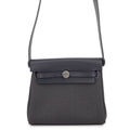 Hermes Shoulder Bag Herbag Zip Mini Ardoise Silver Toile Military Vache Hunter