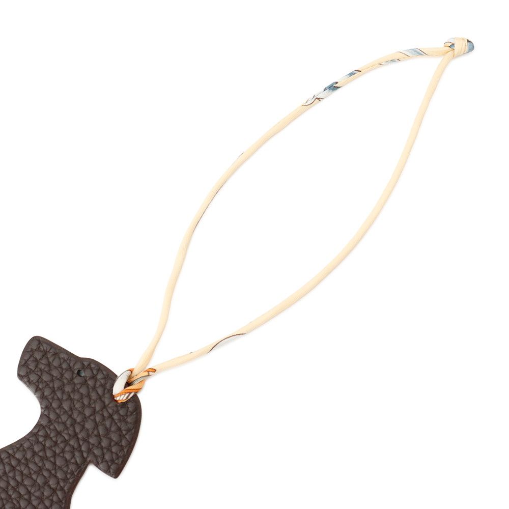 Hermes Bag Charm Petit Ash Labrador Chocolat Blue Atoll Togo Chevre Misor — view 4