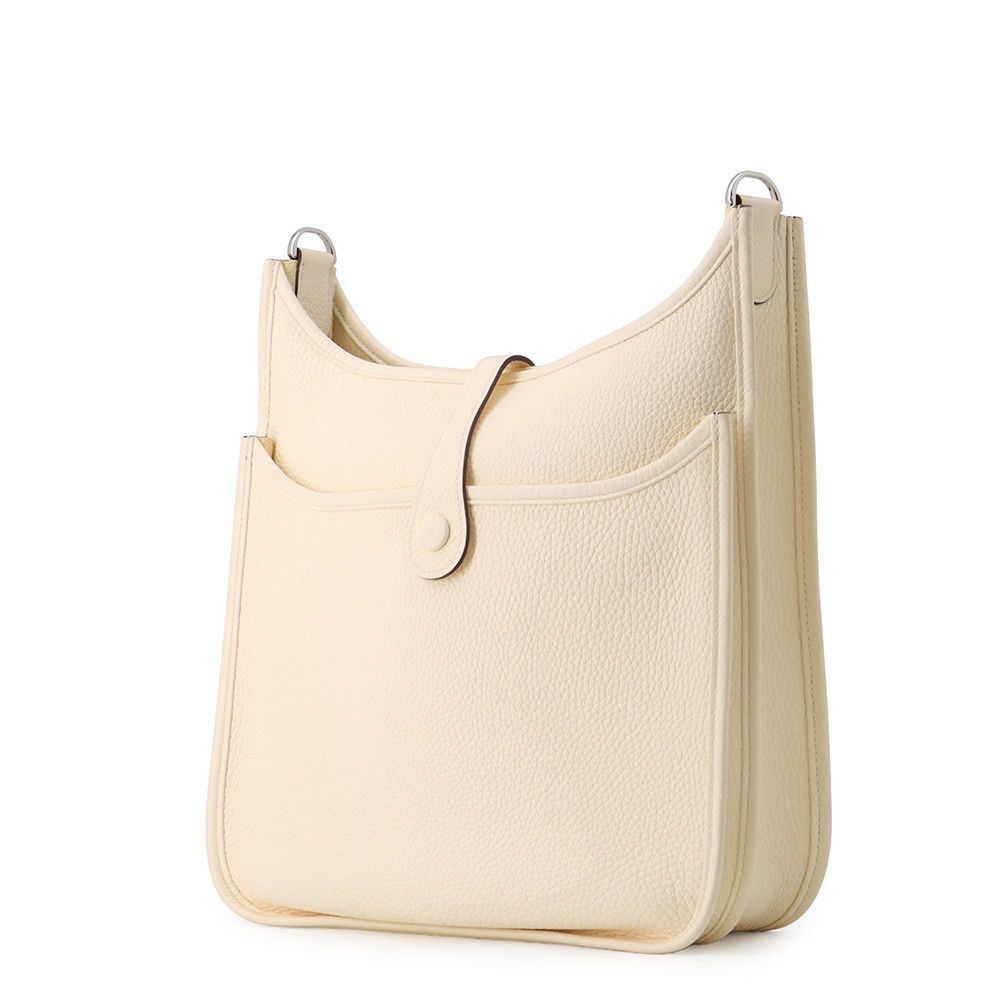 Hermes Shoulder Bag Evelyne 3 PM Maxi Quadrie Yunata Silver Taurillon Clemence — view 2